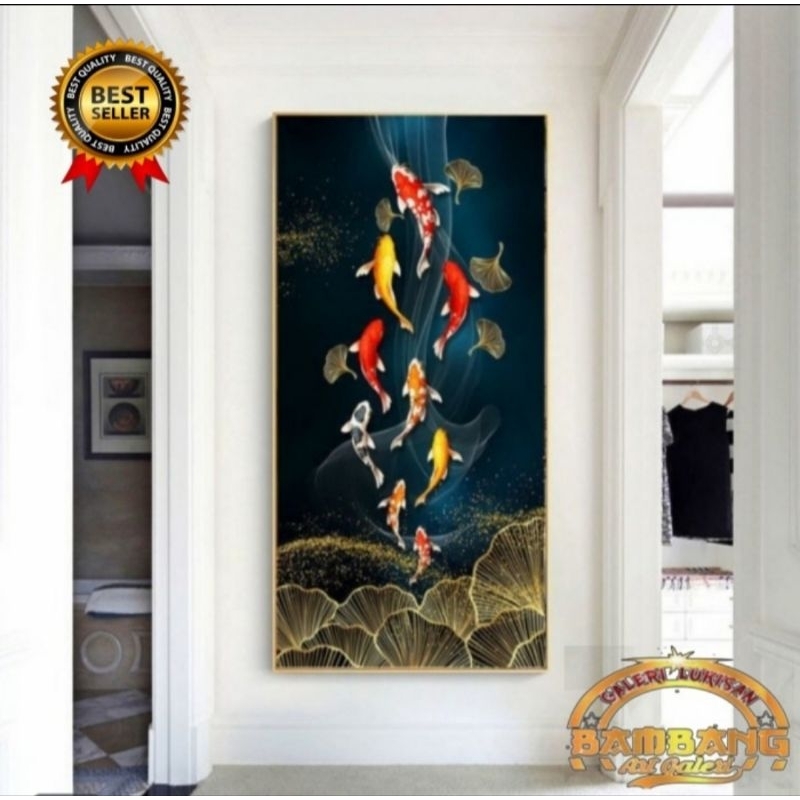 lukisan ikan koi minimalis