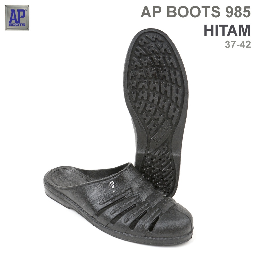 ✨ Ap Boots 985 Hitam - Sandal Selop