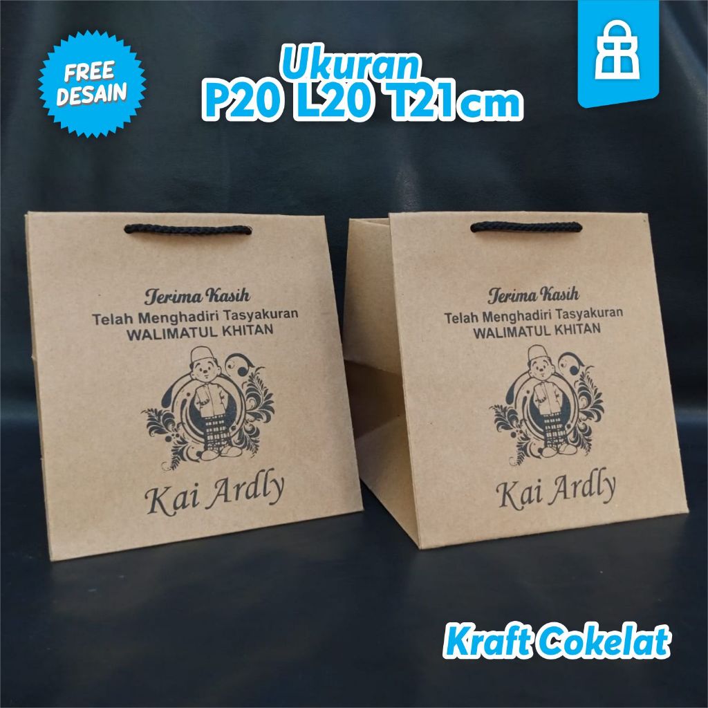 

Paperbag kotak NASI BERKAT 20*20*21 PXLXT FREE DESAIN WEDDING, BIRTHDAY, BACKERY MURAH