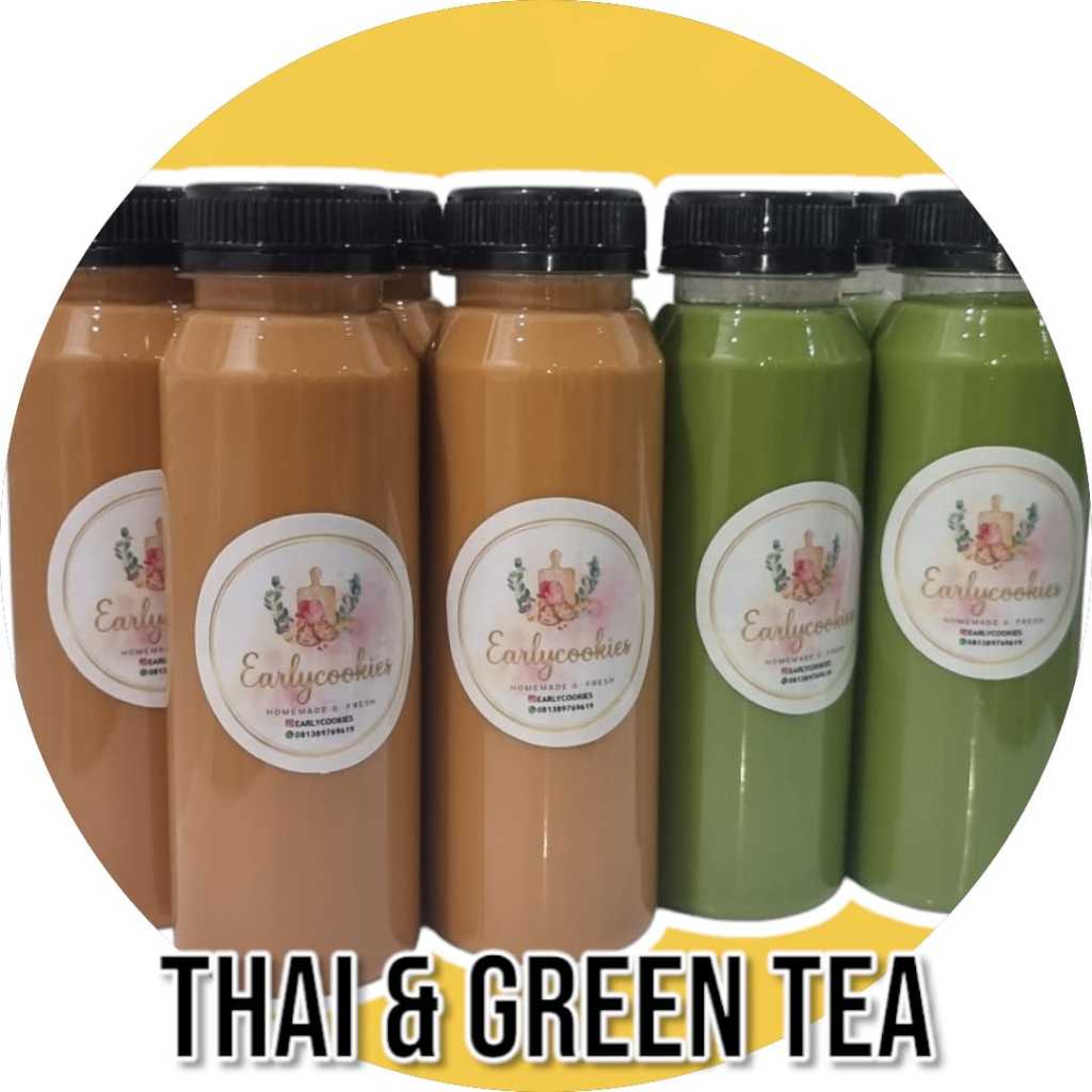 

Promo Thai Tea & Green Tea Frozeen | Fresh | Thai Tea | Green Tea Premium