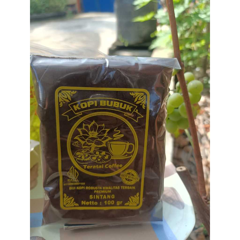 

KOPI BUBUK TERATAI PREMIUM COFFEE SHOP KOPI BUBUK ASLI PONTIANAK CITA RASA TINGGI ISI 100 GRAM