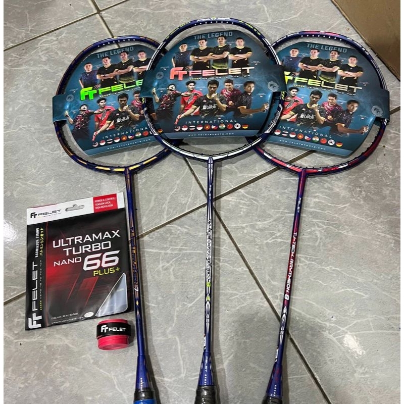 RAKET BADMINTON FELET TJ TECH RAYTHEON 7 8 DAN 9 38LBS ORIGINAL