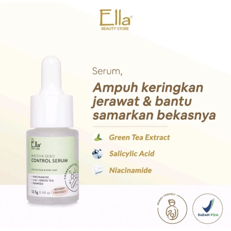 Ella Skincare Serum Matcha Sebo