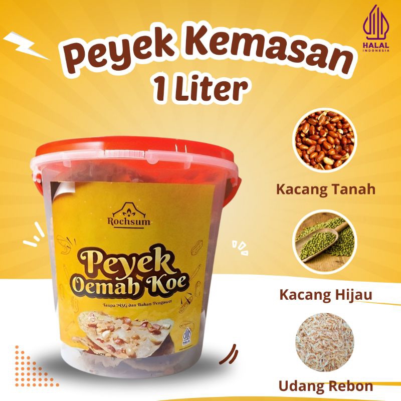 Peyek Oemah Koe | Rempeyek Kacang Ukuran Toples 1 Liter