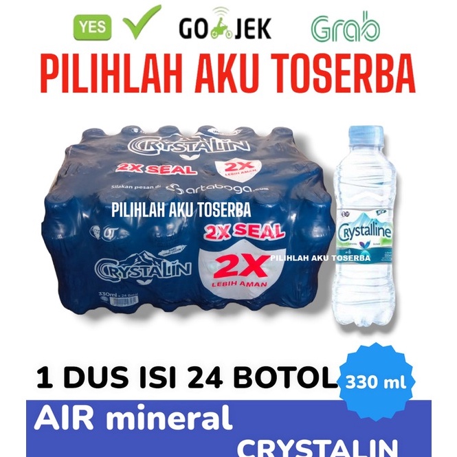 

✅Swip up!!! CRYSTALIN Air Mineral Botol Mini Pet 330 ml - ( HARGA 1 DUS ISI 24 )