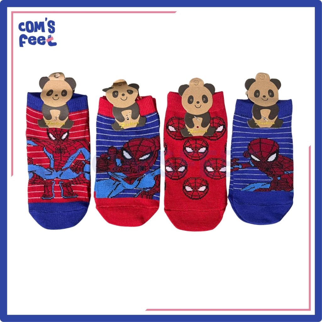 Kaos Kaki Anak Motif Spiderman Ukuran Paud /TK &amp; SD Kaos Kaki Anak Laki Laki Bahan Nylon