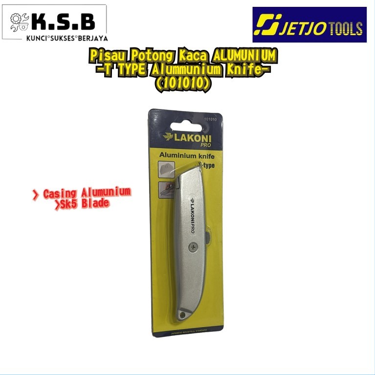 ( 101010 ) Pisau potong kaca/Alumunium / T Type Aluminium Knife JETJO TOOOLS / Lakoni Pro