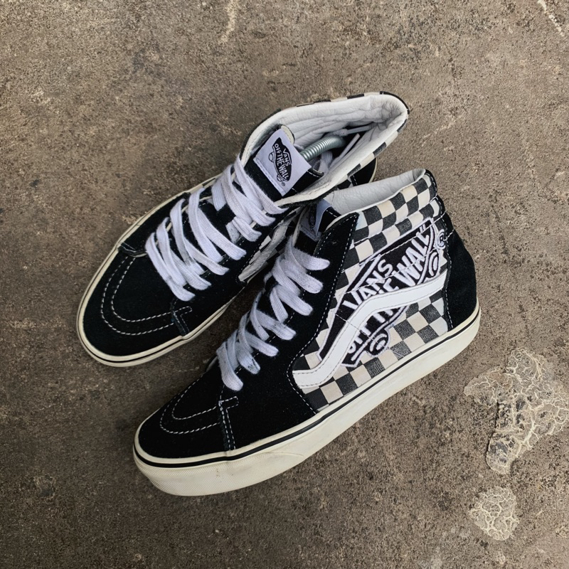 vans sk8 hi checkerboard