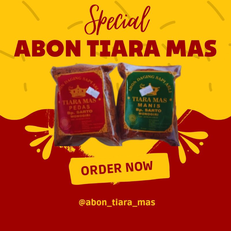 

Abon tiara mas *HARGA BAHAN DAGING NAIK, (sapi) 1/4 kg