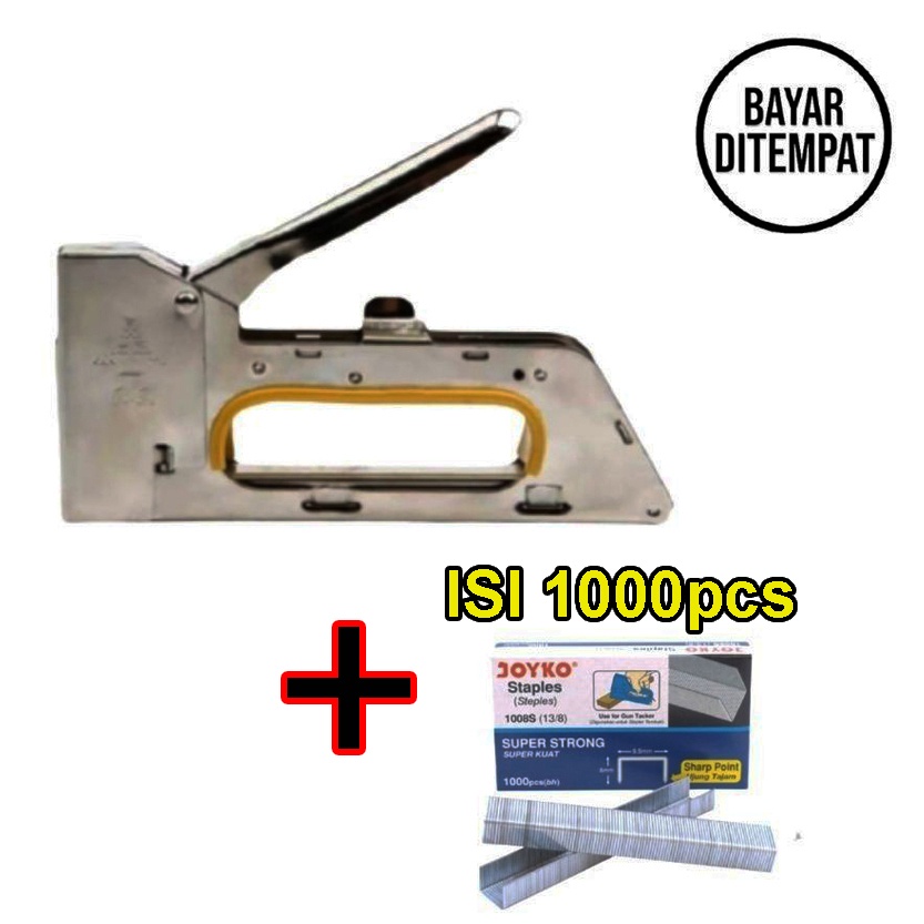 

Promo.. Paket Staples Tembak Gun Tacker + Isi atau Refil 13/8 Stapler Jok Staples | Stepler Tembak | Stepler Gun | Stapler Tembak | Stapler Gun Q8K