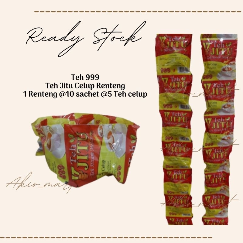 

Teh 999 Teh Jitu Celup Renteng Teh Hitam Melati 1 Renteng isi 10 sachet