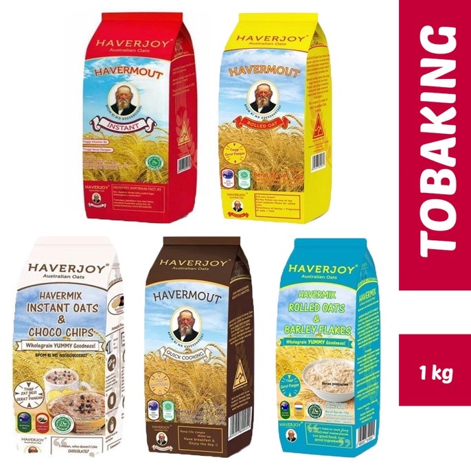 

7.7 Terlaris Haverjoy Oatmeal 1kg Australian Oat Havermout Instan Rolled Quick