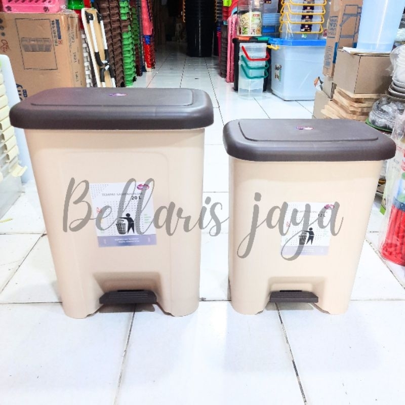 LOVENIA - TEMPAT SAMPAH INJAK 12 LITER-20 LITER / Tempat Sampah Minimalis / Tempat Sampah Dapur / Te