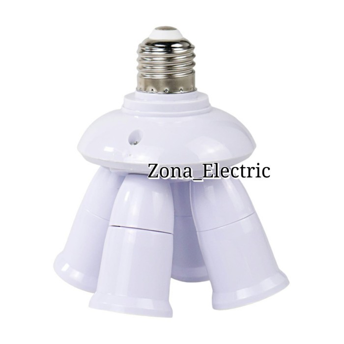 FITTING LAMPU E27 CABANG 4 LAMPU BOHLAM STUDIO SOFTBOX FITTING PLAFON