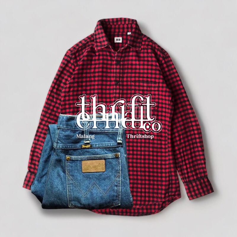 Uniqlo Flannel / Kemeja uniqlo