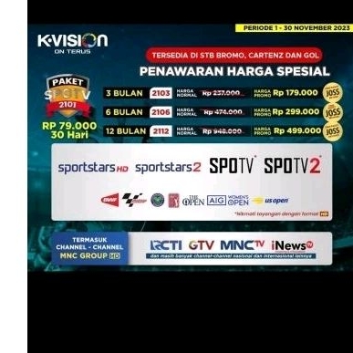 VOUCHER SPOTTV UNTUK K-VISION 1 bln