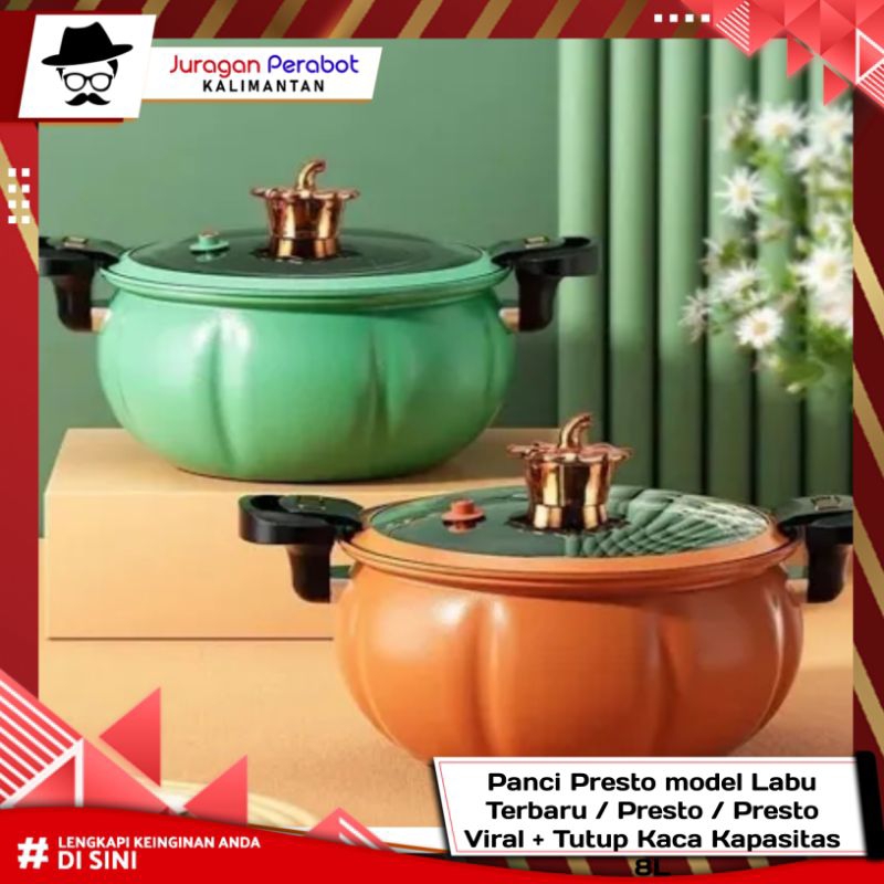 Presto Labu Kapasitas 8L / Presto Viral Model Labu / Panci Presto 8 Liter