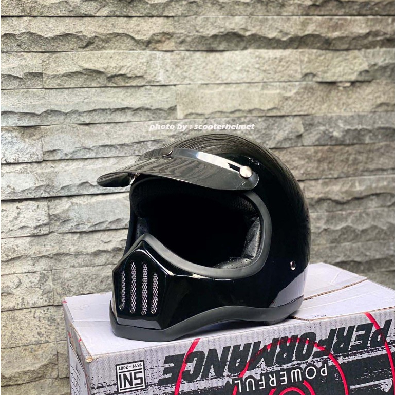 Helm Cakil Custom Murah + Pet Retro