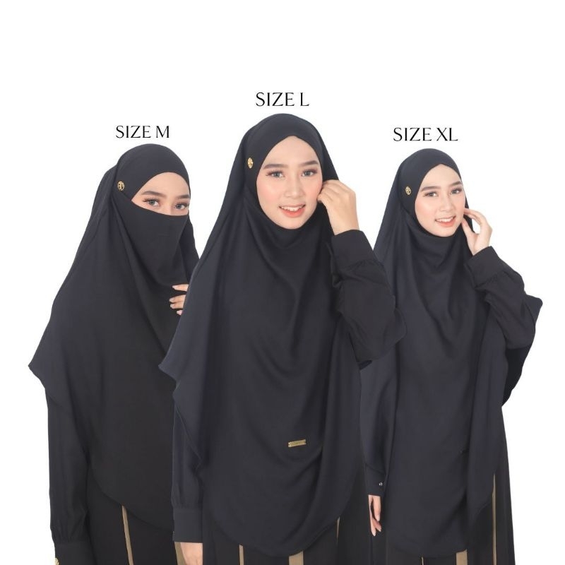 FRENCH KHIMAR KONIN BY WNJ. Khimar 2 in 1 bisa pakai cadar dan juga tidak