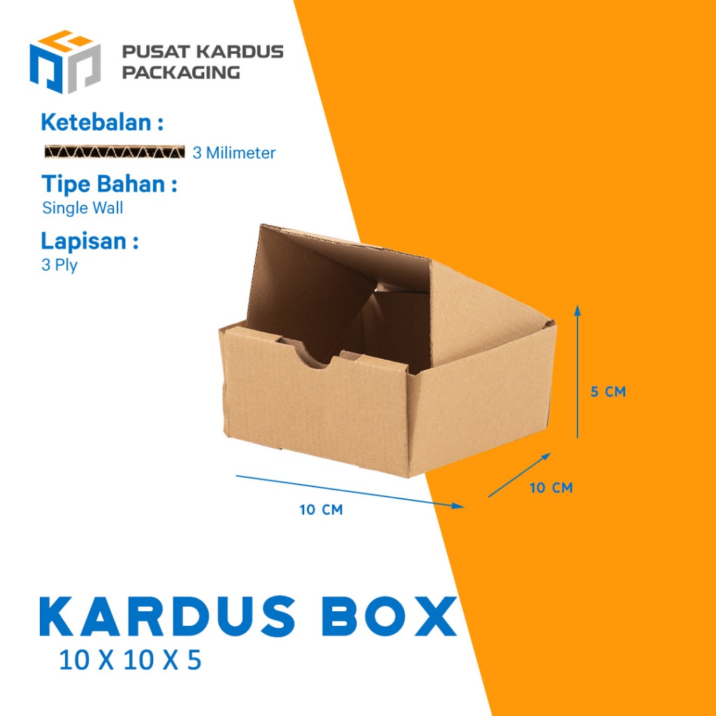 

Kardus Diecut Packaging Polos 10x10x5