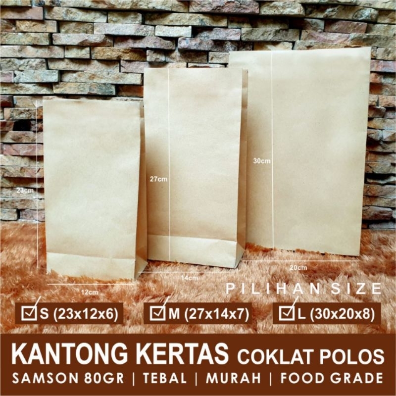 KANTONG KERTAS / KANTONG MAKANAN / KANTONG KERTAS SAMSONS