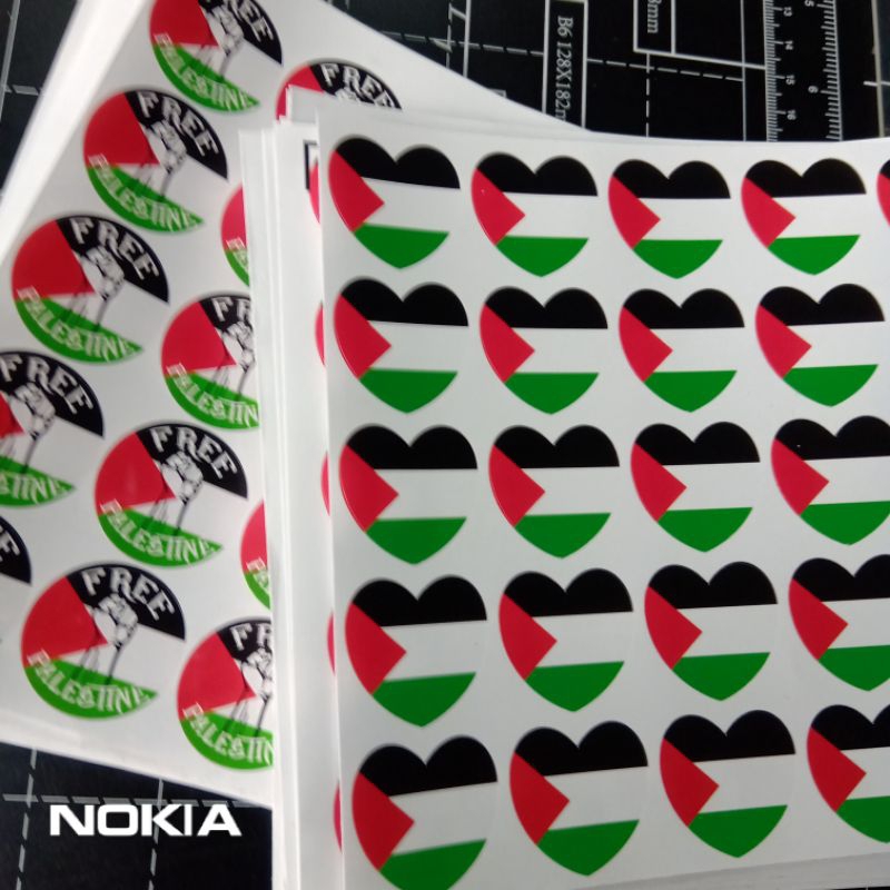 

10 pcs Sticker pipi stiker cutting Indonesia merah putih Palestina