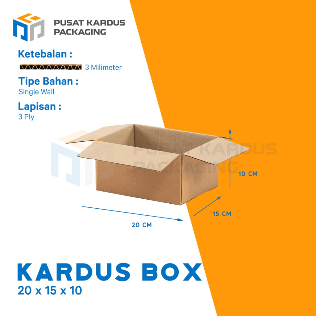 

Kardus Polos Pindahan, Single Wall 20x15x10
