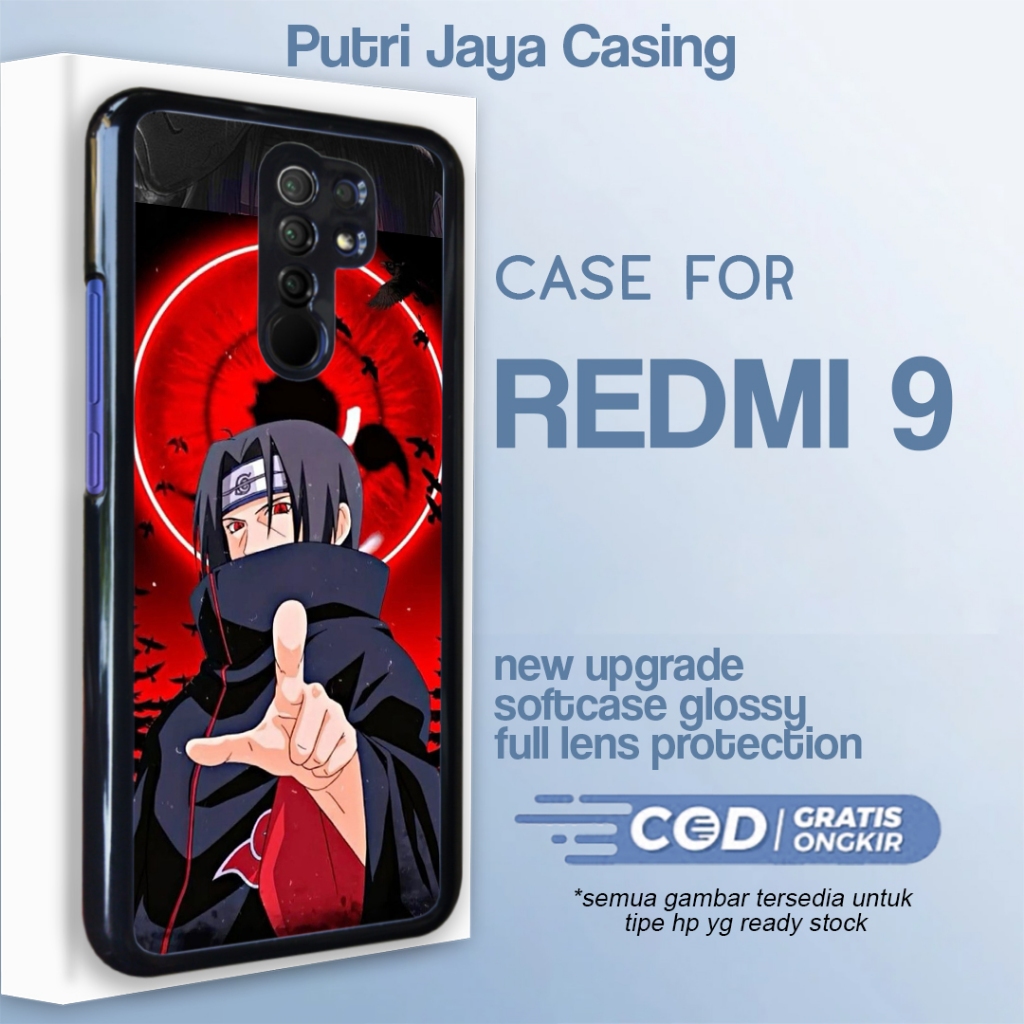 case hp redmi 9 terbaru aesthetic kartun itachi naruto art estetik lucu keren unik cewek cowok bahan
