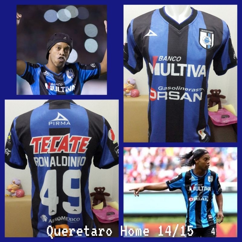 JERSEY QUERETARO HOME 2014/2015. RONALDINHO 49 - VENDOR LOKAL SETARA MULTISPORT