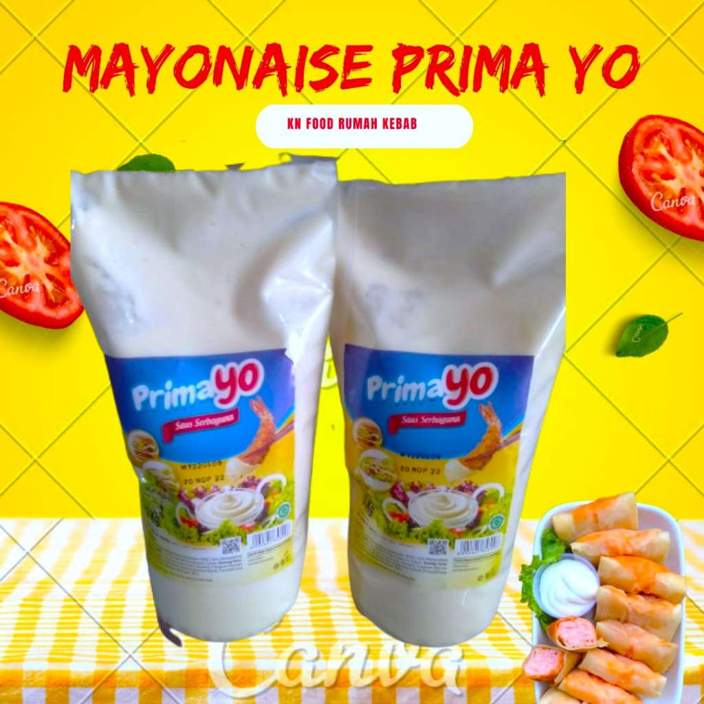 

MAYONAISE PRIMA YO KEMASAN 1 KG . MAYONES BAGUS.