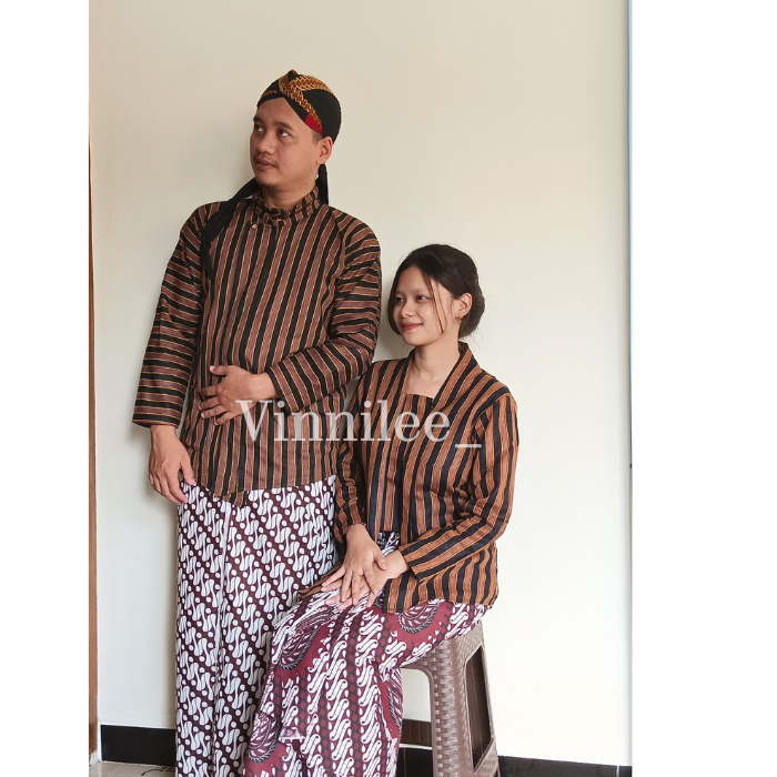 Setelan Baju Lurik Jawa Pria Baju Couple Adat Jawa Baju Lurik Pria Baju Lurik Wanita Baju Prewedding