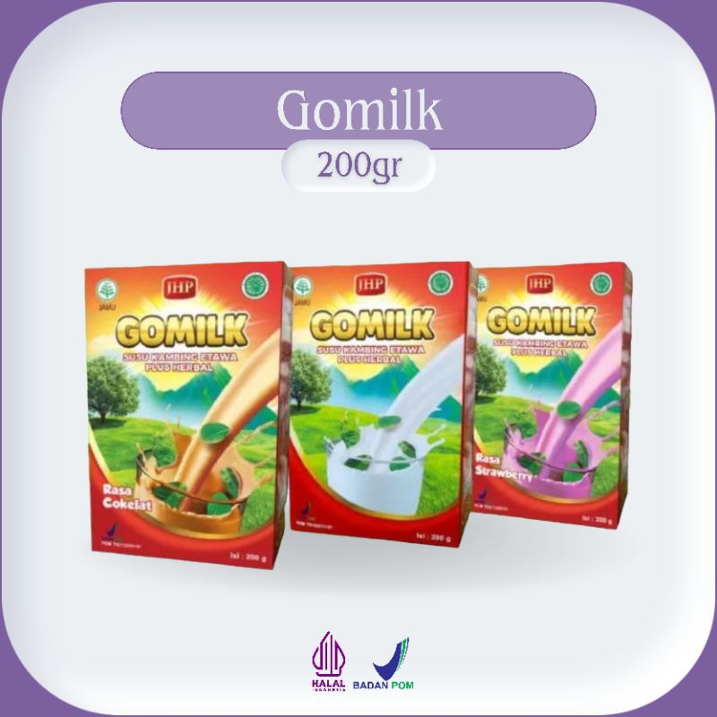 

GOMILK 200 GRAM Susu Kambing Etawa Tidak Bau Amis Halal BPOM