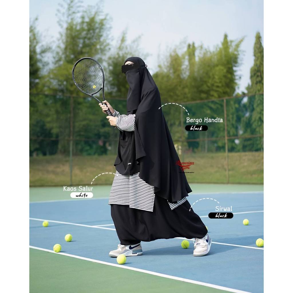 Rok Sirwal Akhwat Syari - Syar'i - Khumaira - Hitam Black size M L - Shakila Import