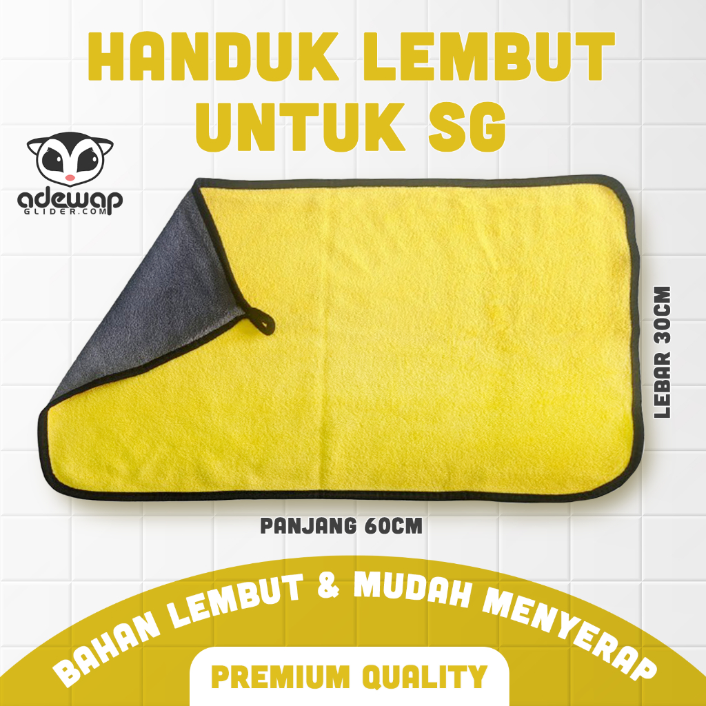 ADEWAP GLIDER Handuk Microfiber Hewan Peliharaan Sugar Glider