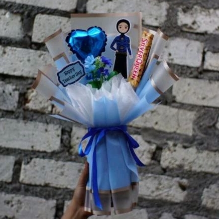 buket coklat silverqueen hari guru wisuda ulang tahun