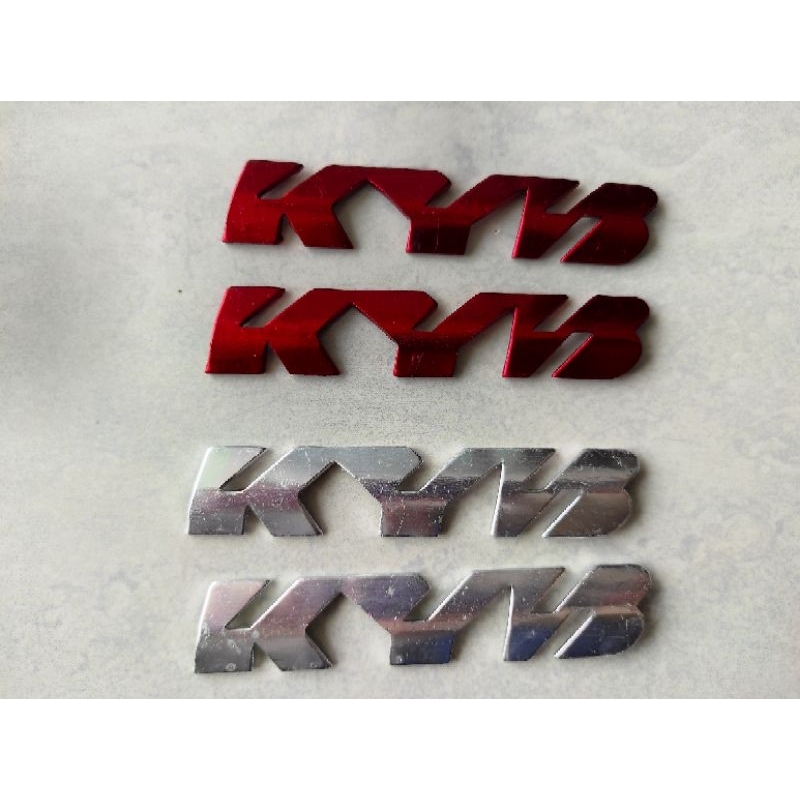 EMBLEM KYB ZETO LOGO KYB ZETO TIMBUL KYB ZETO LOGOS KYB ZETO TULISAN KYB ZETO BAHAN ALUMUNIUM ALMUNI