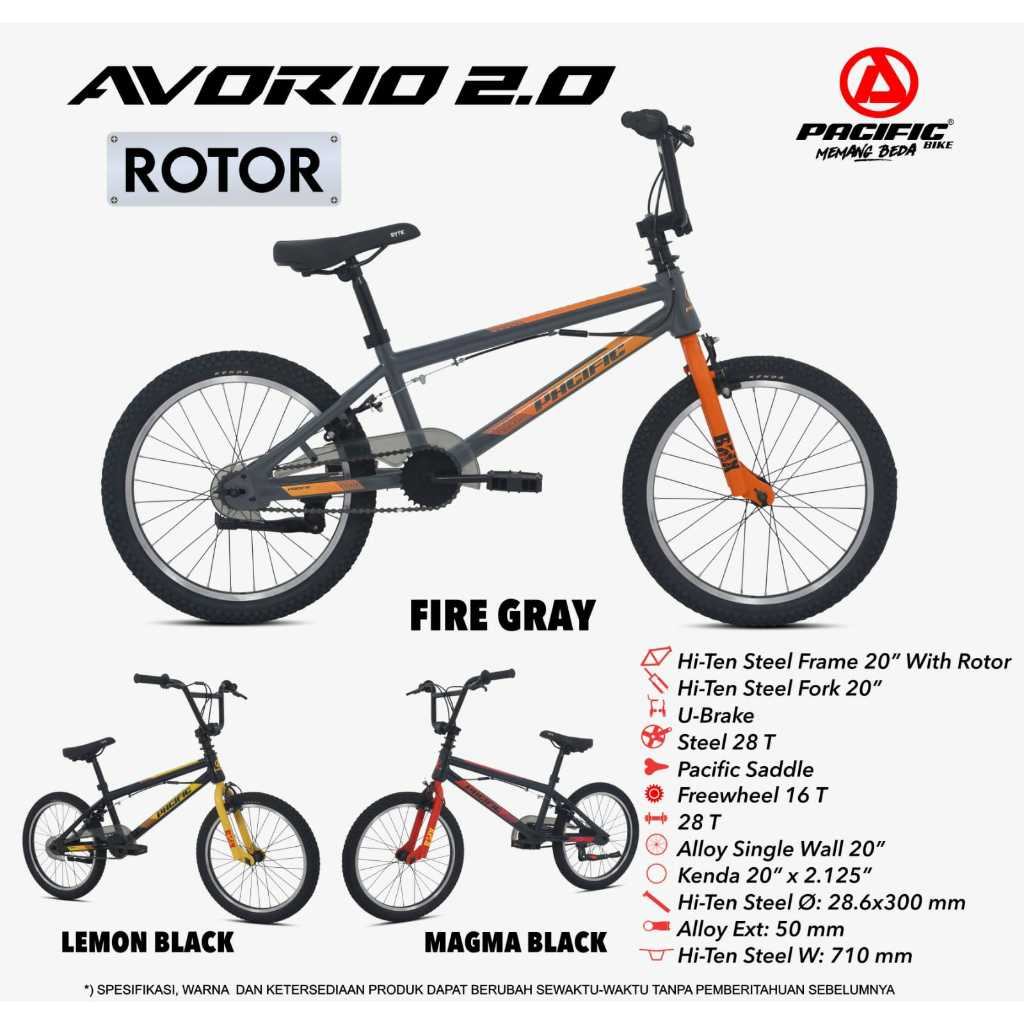 SEPEDA ANAK BMX 20 INCH PACIFIC AVORIO 2.0 ROTOR