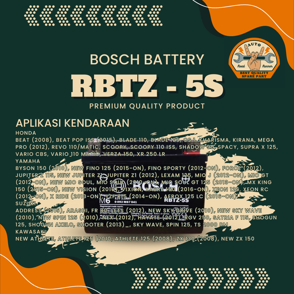 Aki Motor Honda Beat Aki Kering Accu Kering MF GTZ5S