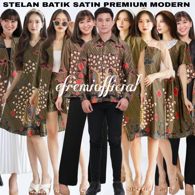 KAFTAN BATIK PRADA MODERN/KAFTAN PARTY SETELAN WANITA AWN GREEN