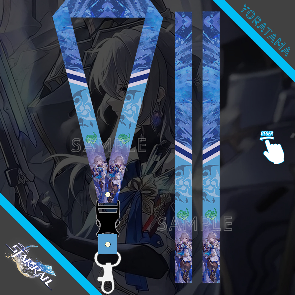 

Gantungan Tali Lanyard Bronya Honkai Star Rail, Gantungan Anime Anti Air