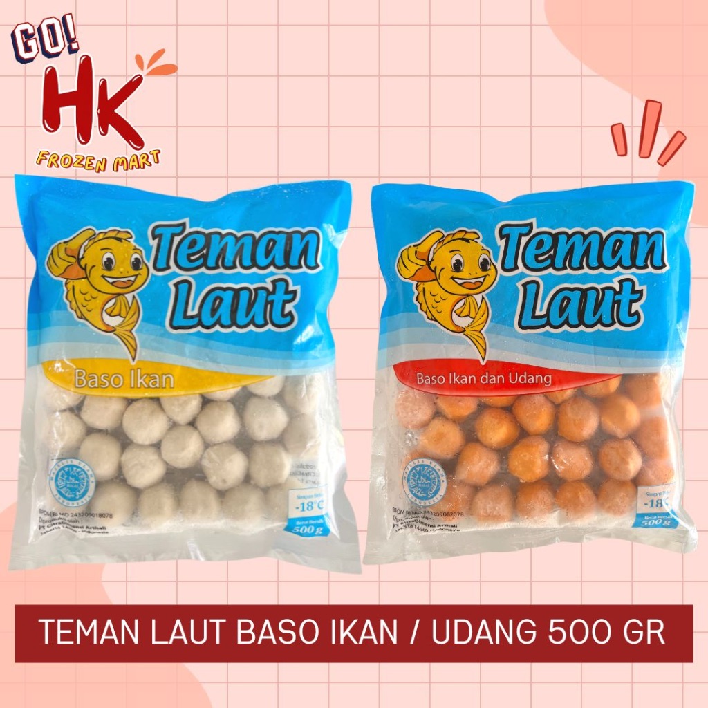 

Teman Laut Baso Ikan & Udang 500 gr | fish ball bakso seafood kuah cedea HK Frozen Mart