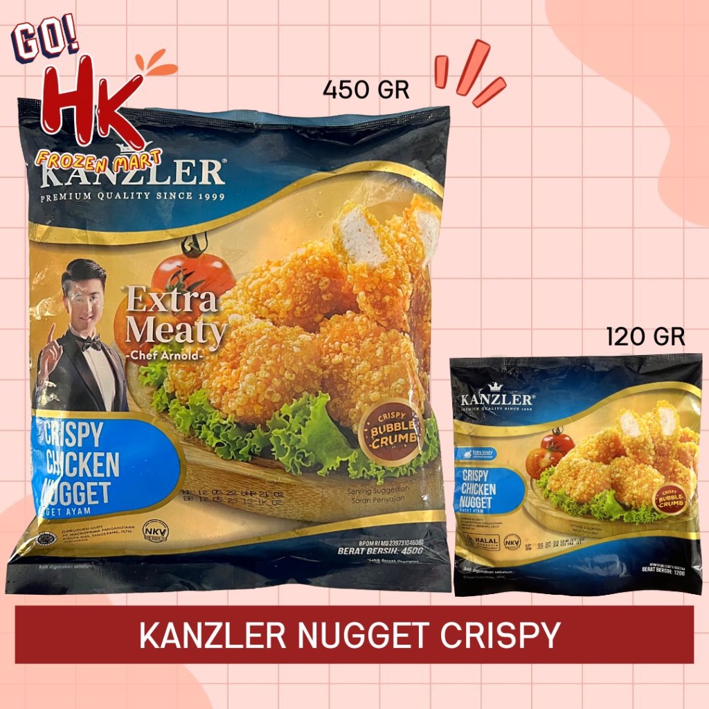 

Kanzler Crispy Chicken Nugget 450gr & Mini 120gr | naget ayam bubble crumbs viral HK Frozen Mart