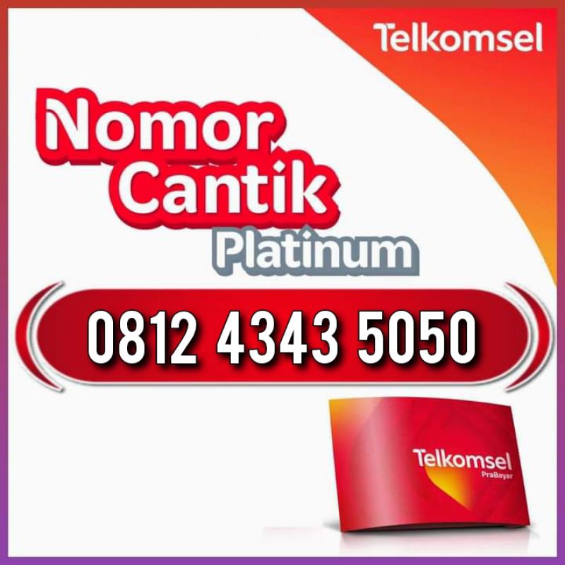Nomor Cantik Simpati Seri ABAB CDCD 5050 Angka Rapi 0812 4343 5050