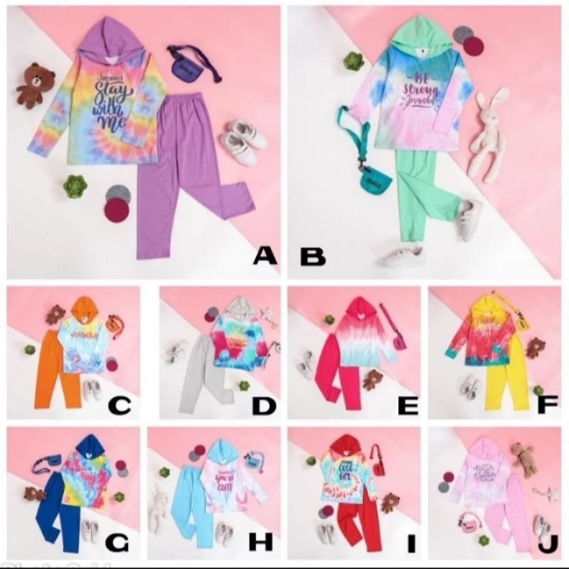 Setelan Anak Tie Dye Jovanka Setelan Tie Dye Setelan Jovanka Cewek Cowok