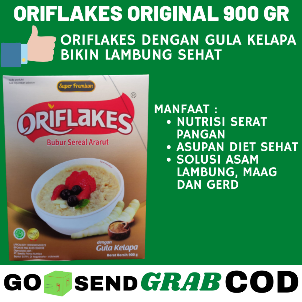 

Oriflakes Original 900 Gr Sereal Umbi Garut Gula Kelapa Solusi Asam Lambung Maag Dan Gerd Kronis