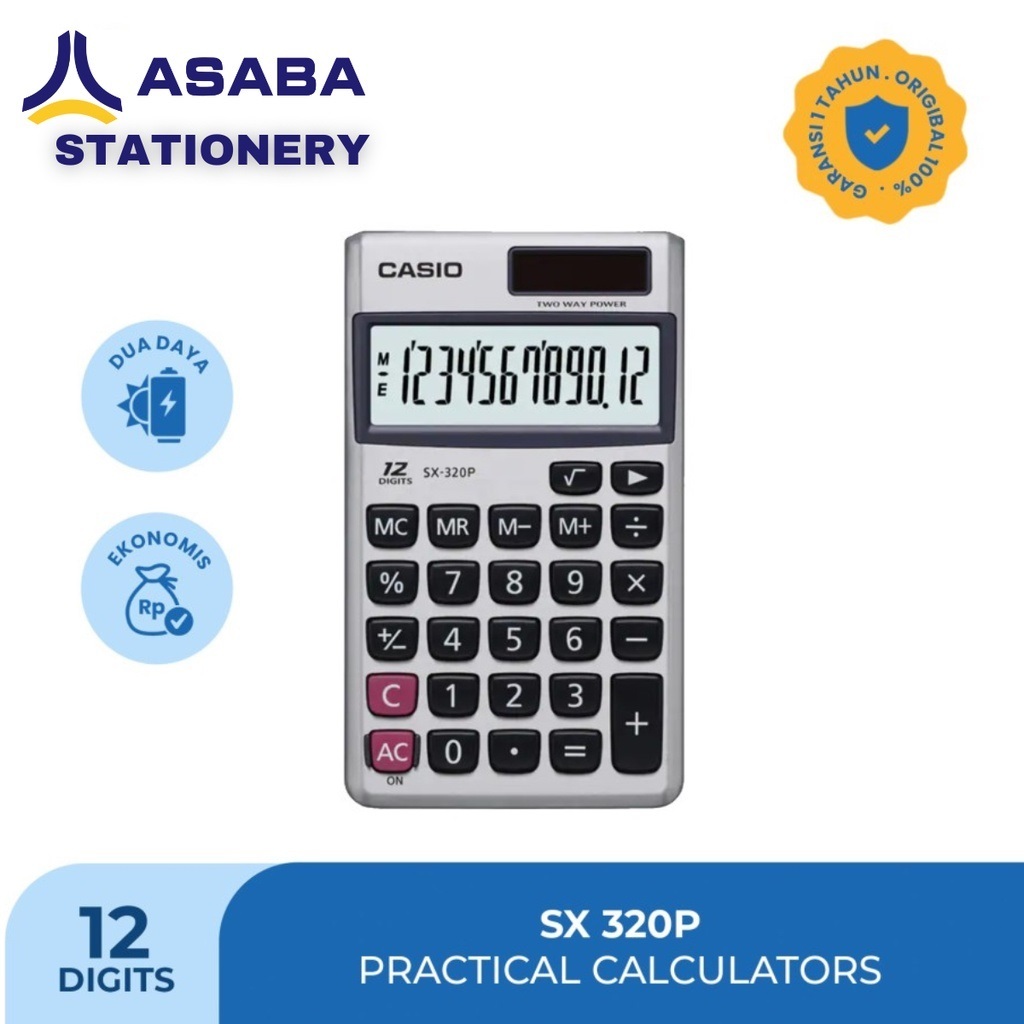 

Asaba Stationery - Kalkulator Casio SX-320P