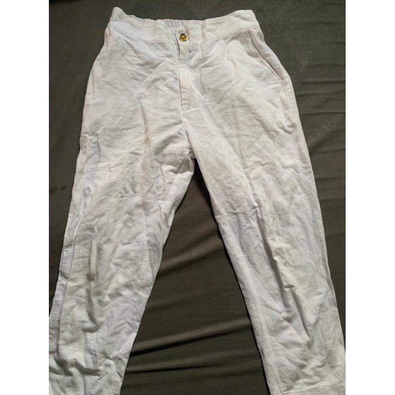 preloved linen midi pants no brand