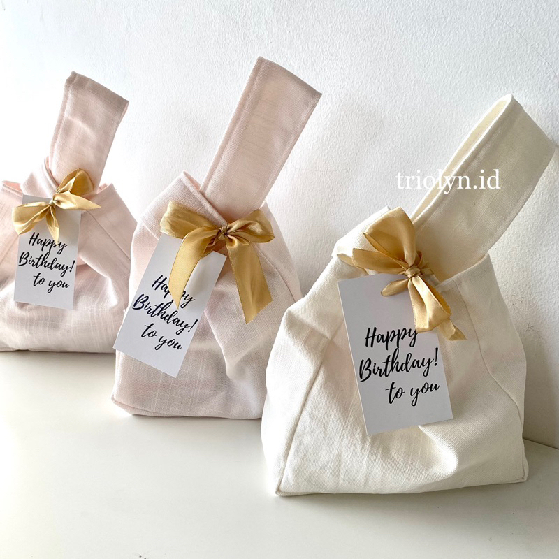 

Knotted Bag Tas hampers idul fitri goodie bag souvenir Tas Hampers Natal Imlek Lebaran Idul Fitri / Furoshiki/ Japanese Knot Bag