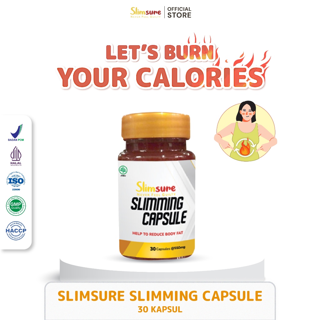 Slimsure Slimming Capsule 30 Pcs Burn Fat| Penurun Berat Badan | Diet Herbal | Fat Burner - SLCAP30
