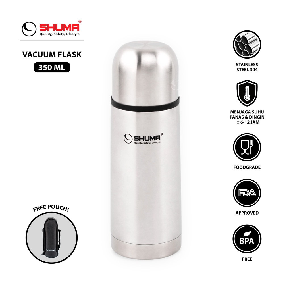 Shuma Termos Stainless Vacuum Stainless Steel Bottle / Thermos Penyimpan Air Panas Dingin Tutup / Su